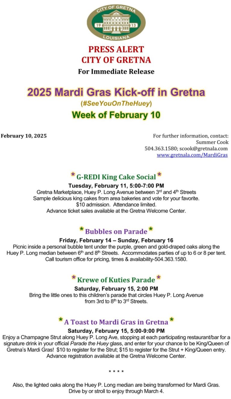 gretna mardi gras parade 2025